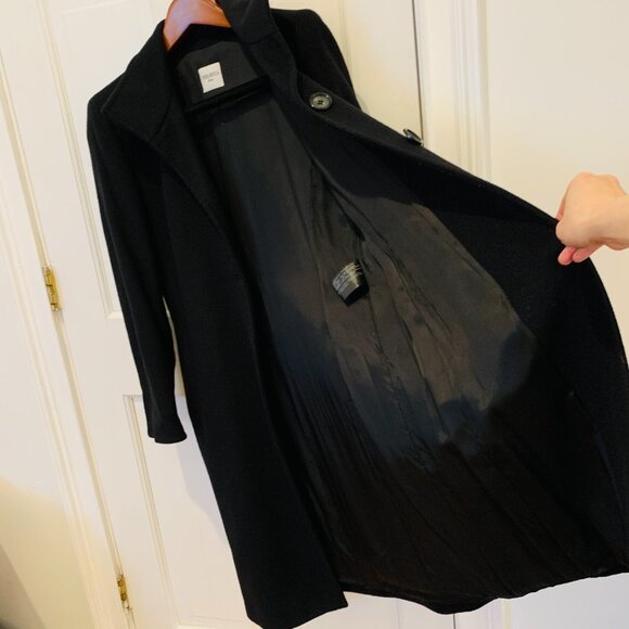 CINZIA ROCCA Black Wool Over Coat SIZE 6 - Picture 9 of 15